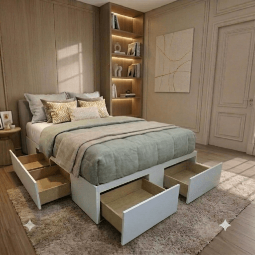 Box 6 Cajones Base Sommier Cajonera Cama 160x190